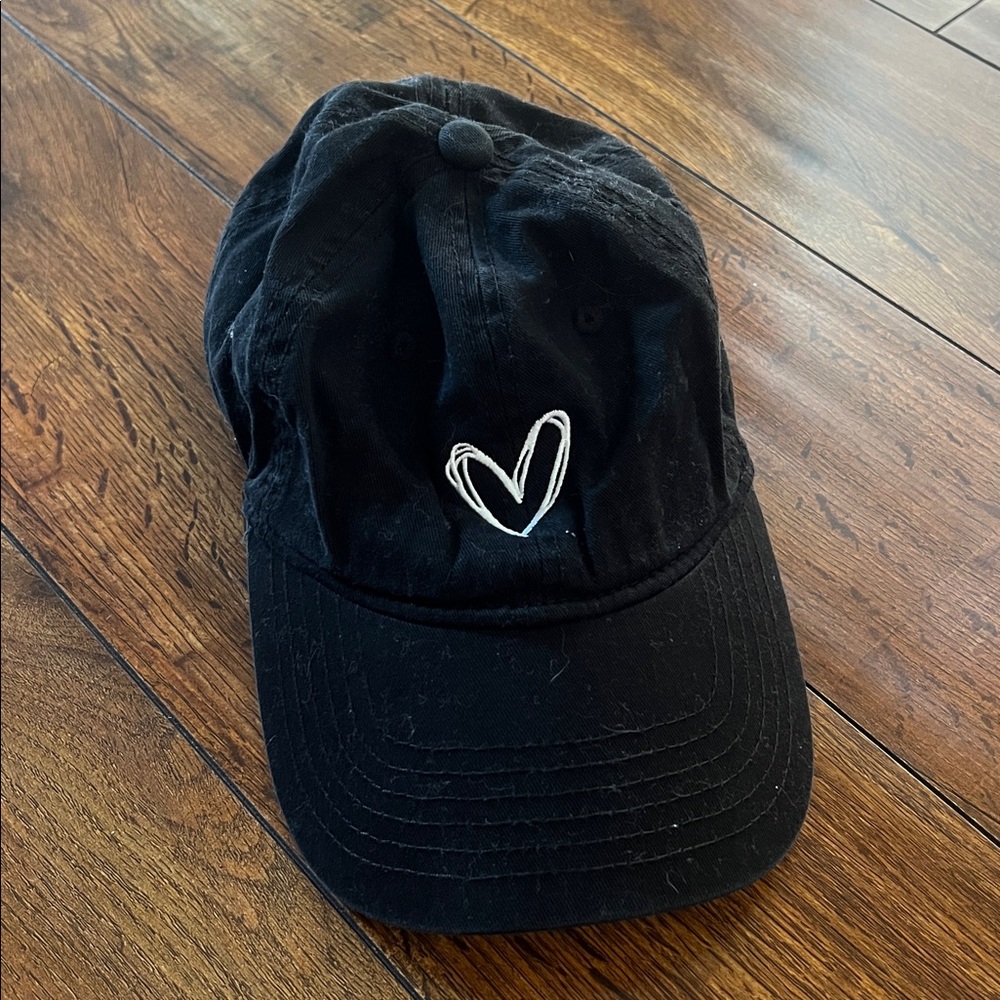 Amazon Black Heart Embroidered Cap